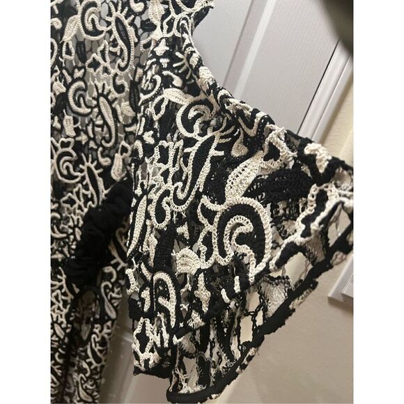 LACE THE LABEL TRIC DRESS SAND - BLACK  Size S NWT $790 - Picture 5 of 7